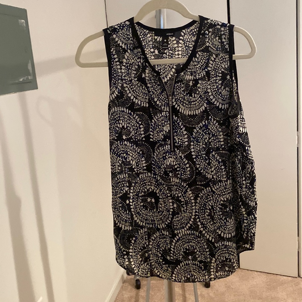 Aqua Blouse Tank Top